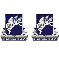 169th Aviation Regiment Unit Crest (Gravissima Levans)